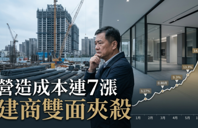房市冷下房價為何難跌　成本失控造成營造成本連7漲創高建商陷雙面夾殺